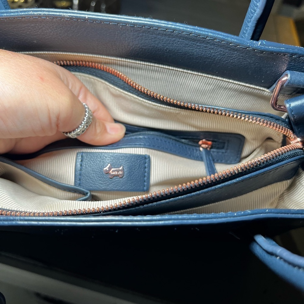 Radley London Navy Blue Leather Handbag - Picture 7 of 16